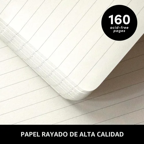 Miniatura 4 de Juego de 2 cuadernos blocs de notas de bolsillo pequeño, pauta universitaria, 3.7 x 5.6 pulgadas, minidiario de tapa dura, papel grueso de 3.5 Negro