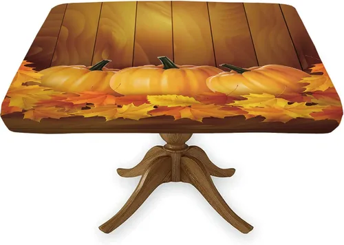 Miniatura 12 de Mantel cuadrado ajustable con estampado de girasoles, borde elástico, "You are My Sunshine", se adapta a 36x36 pulgadas, mantel de poliéster lavable