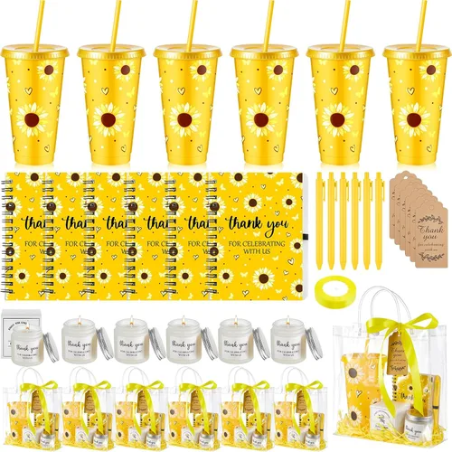 Miniatura 44 de Nuogo Juego de 6 premios de ducha para padres para jugadores, adultos, incluye vaso de plástico, cuaderno, velas perfumadas, bolígrafo, bolsa