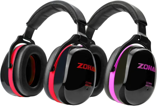 Miniatura 9 de ZOHAN 012 - Orejeras de reducción de ruido, 2 paquetes para protección auditiva, NRR 28dB, orejeras de seguridad ajustables para siega, autismo