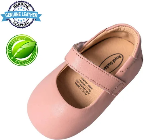 Miniatura 3 de Zapatos de bebé de cuero genuino para niñas y niños pequeños Mary Jane Zapatos de caminar Prewalker princesa vestido de boda zapatos zapatos