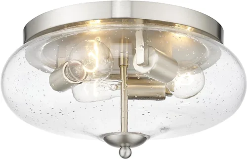Miniatura 16 de Lámparas de techo Darkaway para montaje empotrado, lámpara de techo interior y exterior con pantalla de vidrio semillado para pasillo, cocina, Blanco