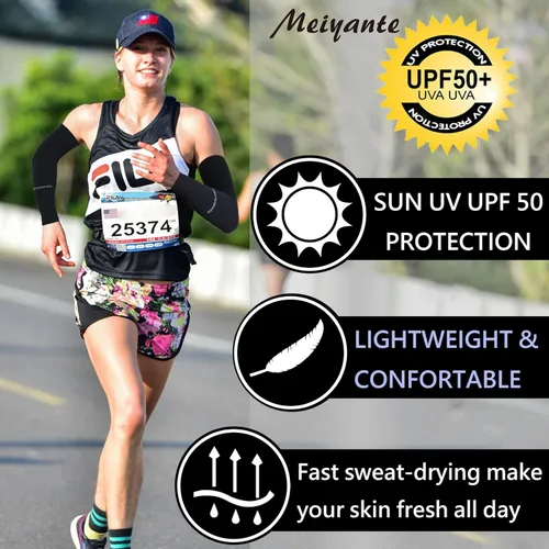 Miniatura 2 de Mangas de brazo para hombres y mujeres de trabajo, 1 par de protección solar UV UPF manga larga tatuaje cubre mangas para cubrir las mangas