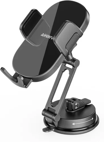 Soporte universal para teléfono Tesla [soporte de metal plegable de rotación de 360°] Soporte de teléfono actualizado al vacío para Tesla modelo