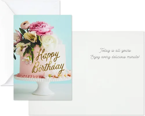 Miniatura 7 de Hallmark Surtido de tarjetas de cumpleaños, 24 tarjetas con sobres (letras arcoíris, el mejor día de la historia) y surtido de tarjetas