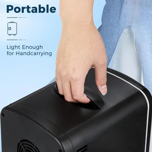 Miniatura 5 de Antarctic Star Mini refrigerador de maquillaje 4L con espejo para dormitorio, automóvil, oficina y dormitorio, enfriador pequeño portátil para Negro