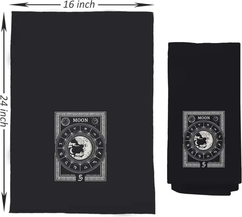 Miniatura 4 de Toallas de cocina, decoración de cocina gótica, juegos de toallas de cocina y paños de cocina, toallas de mano de tarot, juegos de toallas de 2
