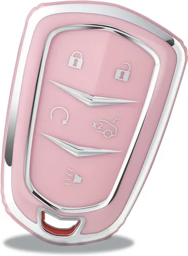 Miniatura 7 de OFFWEGO - Funda para llavero Cadillac, para Cadillac Escalade CTS SRX CT4 CT5 CT6 XTS XT4 XT5 XT6 ATSL SLS STS Funda para llavero inteligente