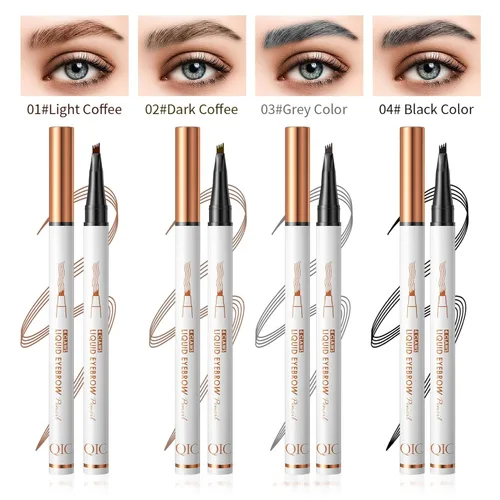 Miniatura 8 de Yulinlon Q707 Lápiz de Cejas Preciso de 4 Puntas – Lápiz de Cejas Impermeable de Larga Duración para Cejas Naturales y Definidas – Fácil de Usar