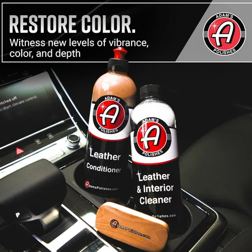 Miniatura 6 de Adam's Polishes Kit de cuidado de cuero – Limpiador y acondicionador de cuero Suministros de limpieza de automóviles Protección UV para accesorios