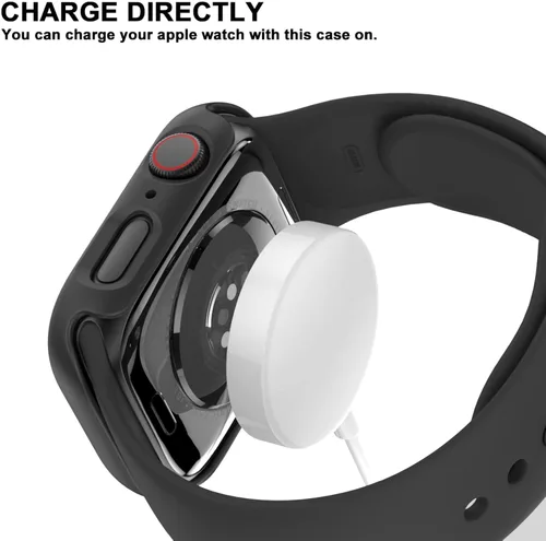 Miniatura 5 de Rontion Juego de 6 fundas rígidas de policarbonato con protector de pantalla de vidrio templado incorporado Compatible con Apple Watch Series 9 8 7