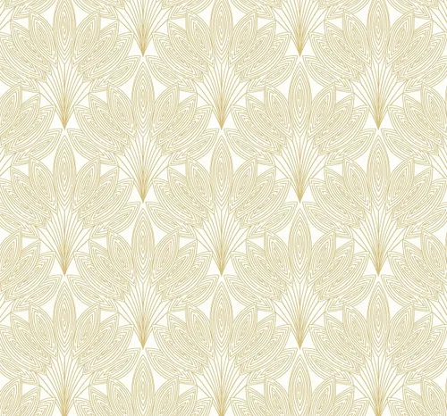 Miniatura 10 de NextWall Papel tapiz autoadhesivo de hojas de pavo real de mediados de siglo (ébano)