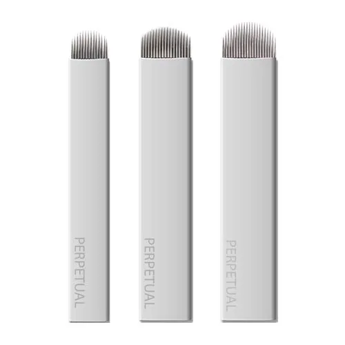 Microblading Microblades - Agujas en forma de U para maquillaje permanente, cejas manuales (21 en forma de U)