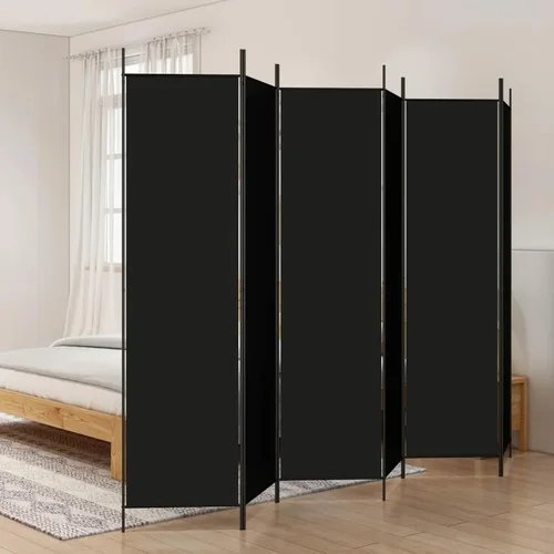Divisor de habitación de 6 paneles, color negro, 118.1 x 78.7 pulgadas, divisor de habitación de tela, divisor de habitación, divisor de habitación