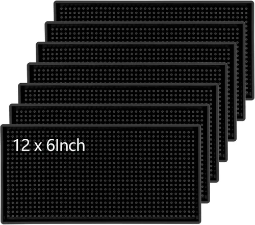 Miniatura 9 de HOZEON Paquete de 2 tapetes de goma de 12 x 6 pulgadas, tapete de goma antideslizante para barra, encimera, cocina, restaurante, camarero, hotel