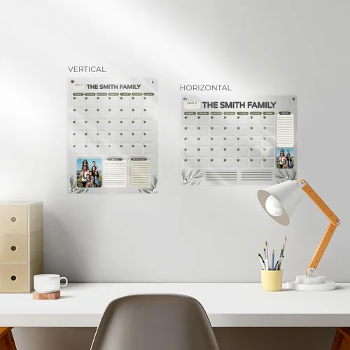 Miniatura 8 de Calendario de pared acrílico personalizado de 16 x 12 pulgadas, calendario acrílico personalizado para pared, calendario mensual personalizado