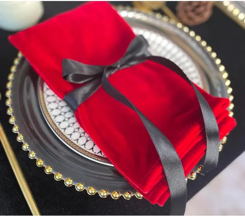 Miniatura 7 de Servilletas de terciopelo, 20 x 20 pulgadas, servilletas de cena suaves, servilletas de boda, servilletas de mesa adecuadas para bodas, fiestas