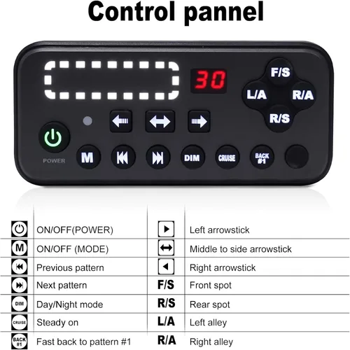 Miniatura 5 de ASPL - Barra de luz estroboscópica de advertencia de emergencia de alta intensidad, de bajo perfil, para montaje en techo, LED, 48 pulgadas