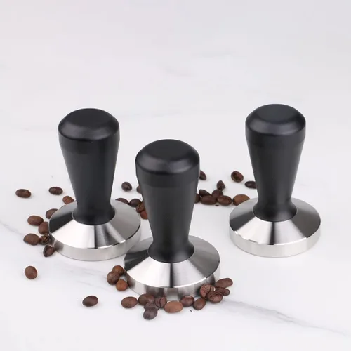 Miniatura 6 de Prensa de grano de café de acero inoxidable con base de café expreso barista de 2.087 in