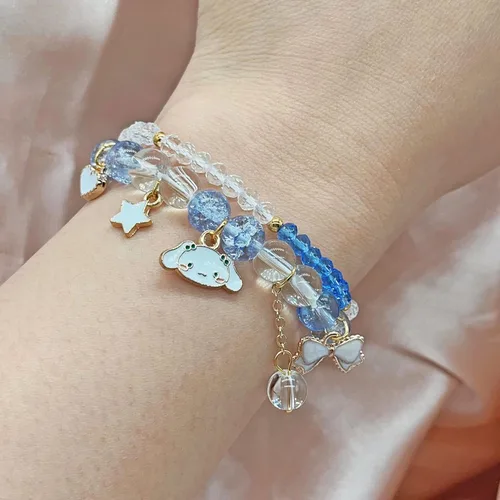 Miniatura 2 de ZMANYIJEW Pulsera de cuentas de cristal para mujer, lindas pulseras de cuentas a juego para mejor amiga