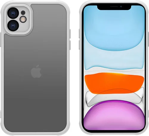Miniatura 9 de PinLiSheng Funda mate para iPhone 11, funda protectora dura y delgada con protección a prueba de golpes, funda trasera translúcida y mate para Gris