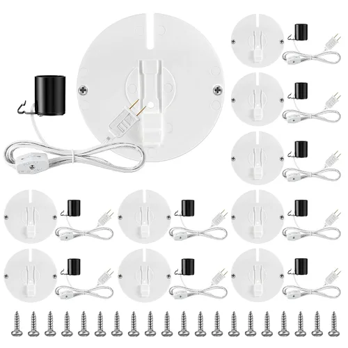 Miniatura 15 de Meonum Kit de Luz de Repuesto para Molde Soplado, Kit de Cable de Luz Individual E27 E26 con Interruptor Fusible Enchufe, para Decoraciones de Casa