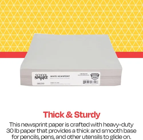 Miniatura 6 de Papel periódico Sax - 8 1/2" x 11" (21.59 cm x 27.94 cm) - Paquete de 500 hojas - Blanco