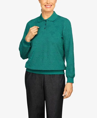Miniatura 5 de Alfred Dunner Top de jacquard floral para mujer