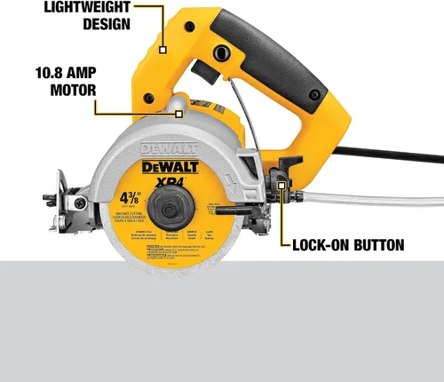 Miniatura 4 de DEWALT DWC860W – Sierra de mampostería para trabajos en mojado/seco, 4-3/8 pulgadas