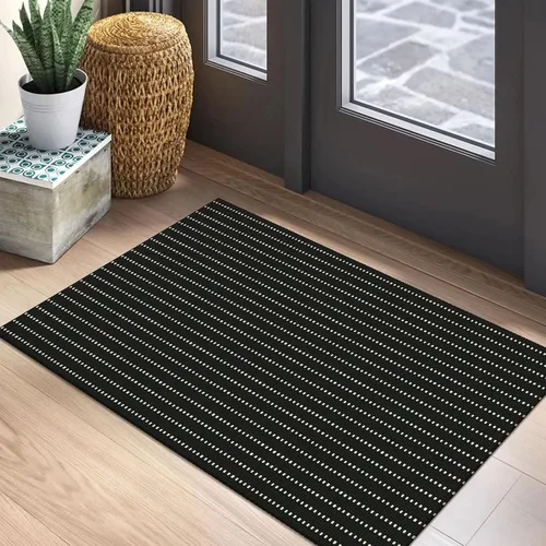 EARTHALL Alfombra pequeña de 2 x 3 pies, lavable para entrada, antideslizante, trenzada, alfombra para puerta interior y exterior, alfombra tejida