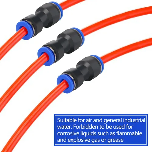 Miniatura 6 de 10PCS 1/4inch OD - 1/2inch OD Push to Connect Kit de montaje, conector de agua neumático recto de dos vías