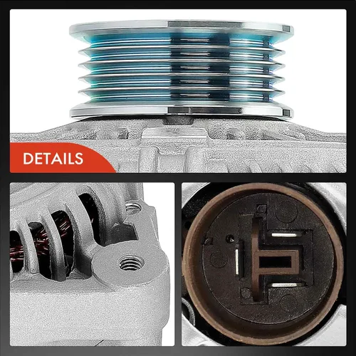 Miniatura 8 de A-Premium Alternador compatible con Jaguar XJ6 1993-1997, XJR 1995-1997, XJS 1995-1996, Vanden Plas 1993-1997, 4.0L, 12V 120A polea de 5 ranuras