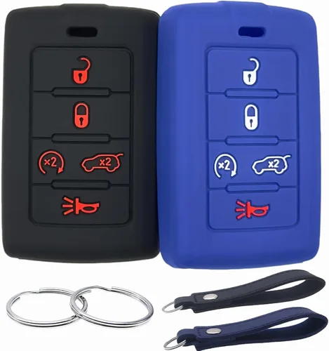Miniatura 8 de REPROTECTING Funda de goma de silicona para llavero compatible con Jeep Grand Cherokee L Grand Wagoneer L Wagoneer Grand Cherokee L 2021-2025