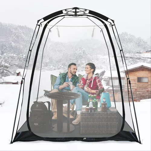 All Weather Proof Pod Pop Up Bubble Tent for 3-8 People, Large Oversize Dome House, Cold Protection Camping Tent, Winter Instant Igloo for Outdoor