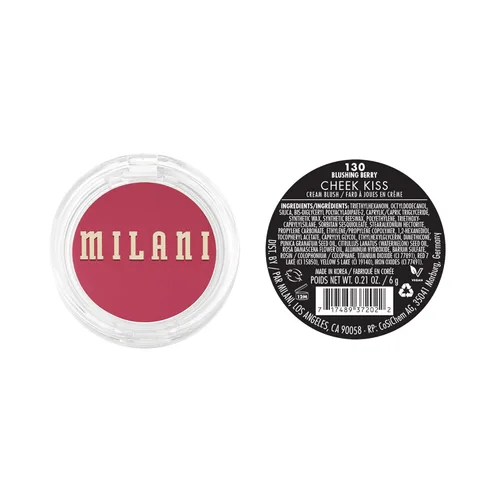 Miniatura 2 de Milani Maquillaje Rubor – Rubor en crema Cheek Kiss para mejillas, color cremosa a gel y tinte labial, color natural brillante, hidratante