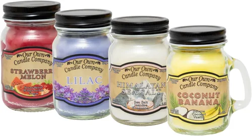 Miniatura 11 de Our Own Candle Company - Mini vela perfumada en tarro con eliminador de humo, 3.5 onzas (paquete de 4)