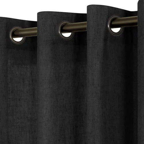 Miniatura 11 de KOUFALL Cortinas de lino azul piedra para dormitorio, 2 paneles de cortinas semitransparentes azul empolvado con ojales de bronce para sala