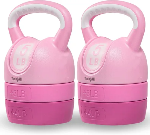 Juegos de pesas rusas Yes4All - Juego de pesas rusas ajustables para entrenamiento de fuerza - Pesas rusas con peso ajustable para entrenamientos
