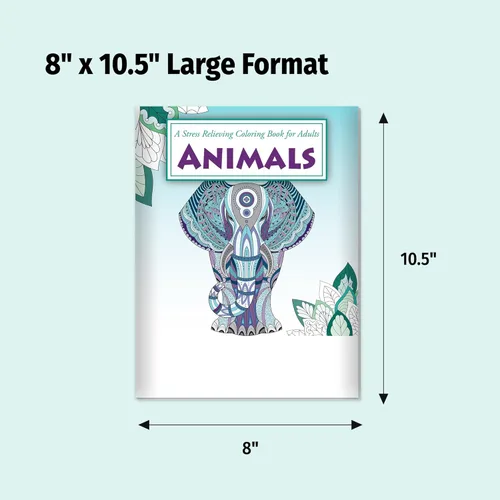 Miniatura 4 de ZOCO Libros para colorear de animales, paquete de 10 unidades, regalos de relajación para adultos, personas mayores, adolescentes y niños, ideal Sin