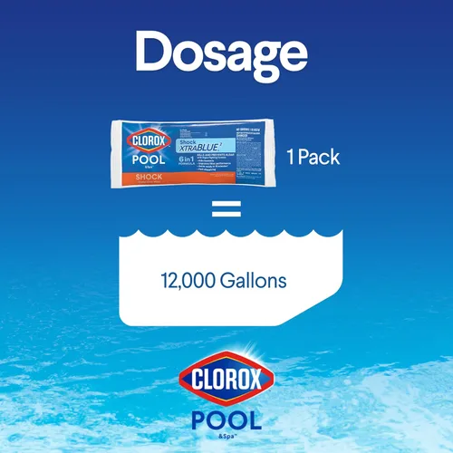 Miniatura 5 de Clorox® Pool&Spa™ Shock XTRABLUE® Plus, mata bacterias y algas en piscinas, listo para nadar en 15 minutos, (paquete de 6)
