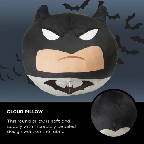 Miniatura 4 de Northwest Batman Cloud Pillow – Warner Brothers DC Comics, diseño de detective gris, almohada de felpa ultrasuave para cama, sofá o decoración