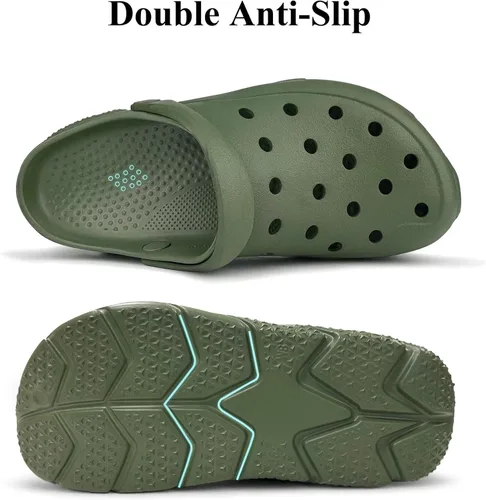 Miniatura 4 de Zuecos de jardín para hombres y mujeres con soporte de arco, sandalias deslizantes clásicas unisex para adultos para exteriores, playa, piscina