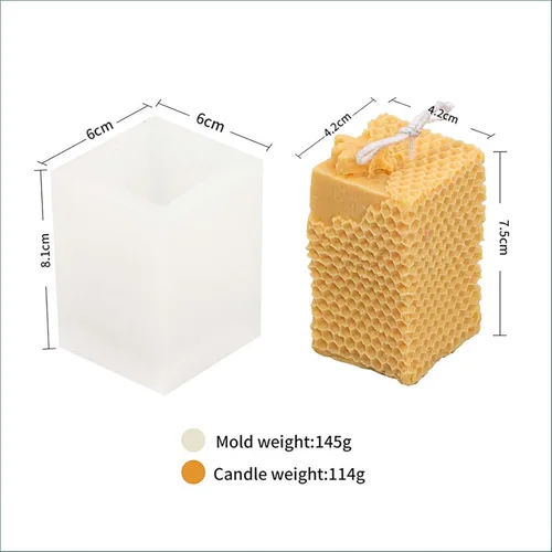 Miniatura 2 de Grainrain Moldes de vela de abeja 3D molde de jabón de silicona de panal molde de cera molde de fabricación de velas (SXY045)