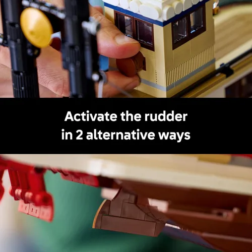 Miniatura 5 de LEGO Ideas River Steamboat - Juego de construcción de barcos de vapor, decoración de habitación para hombres y mujeres, kit de construcción