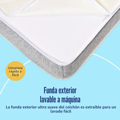 Miniatura 6 de Graco Colchón Ultra 2 en 1 Premium de doble cara para cuna y niños pequeños, espuma certificada GREENGUARD Gold, CertiPUR-US, funda lavable a