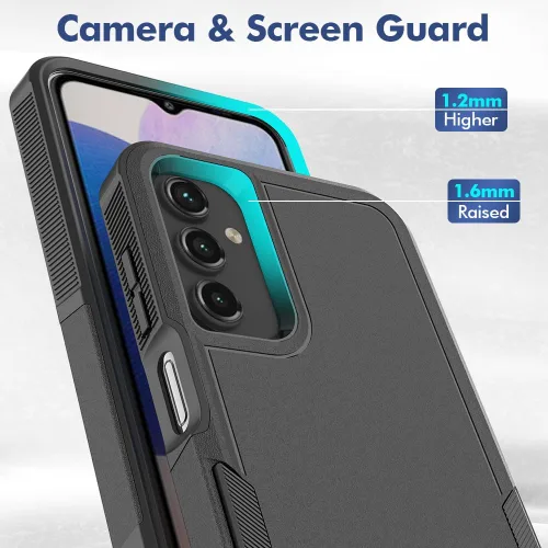 Miniatura 4 de Funda para Samsung Galaxy A15 5G: Funda protectora de doble capa resistente de servicio pesado para teléfono celular a prueba de golpes rugosa