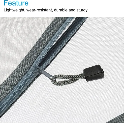 Miniatura 4 de MECCANIXITY Bolsas de malla con cremallera, A5 de nailon con cremallera, bolsillos de almacenamiento para accesorios de oficina de viaje