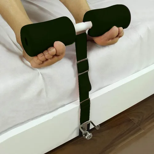 Dioche Cama para sentarse, ejercicio portátil para sentarse en casa, equipo de entrenamiento en casa para culturismo (negro)