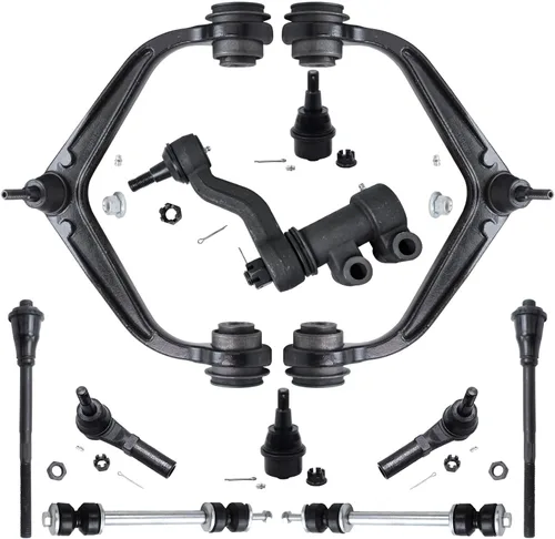 Miniatura 21 de Detroit Axle - Kit de suspensión frontal de 10 piezas para Jeep 2002-2004 Liberty, 2 brazos de control superiores con rótula 2 rótulas inferiores, 4