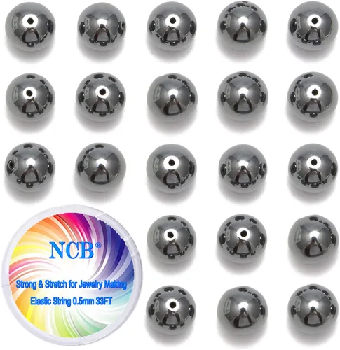 Miniatura 40 de NCB - 200 cuentas sueltas de turquesa africana de 0.15 pulgadas (4 mm) para joyería, cuentas semipreciosas naturales redondas y suaves con espaciador